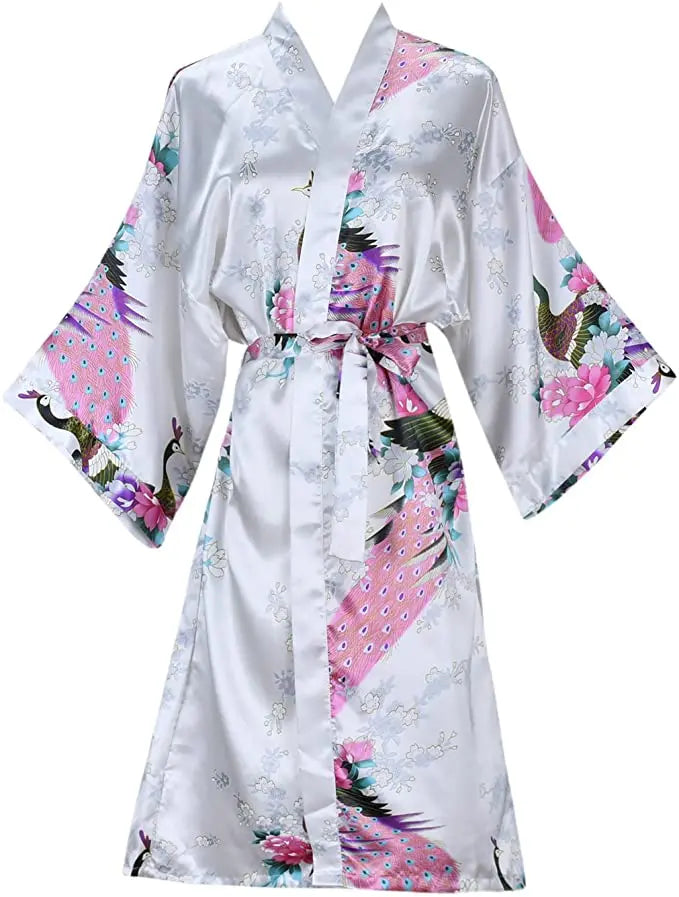 Floral Satin Bridal Kimono Robe™