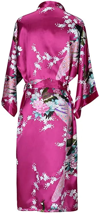 Floral Satin Bridal Kimono Robe™