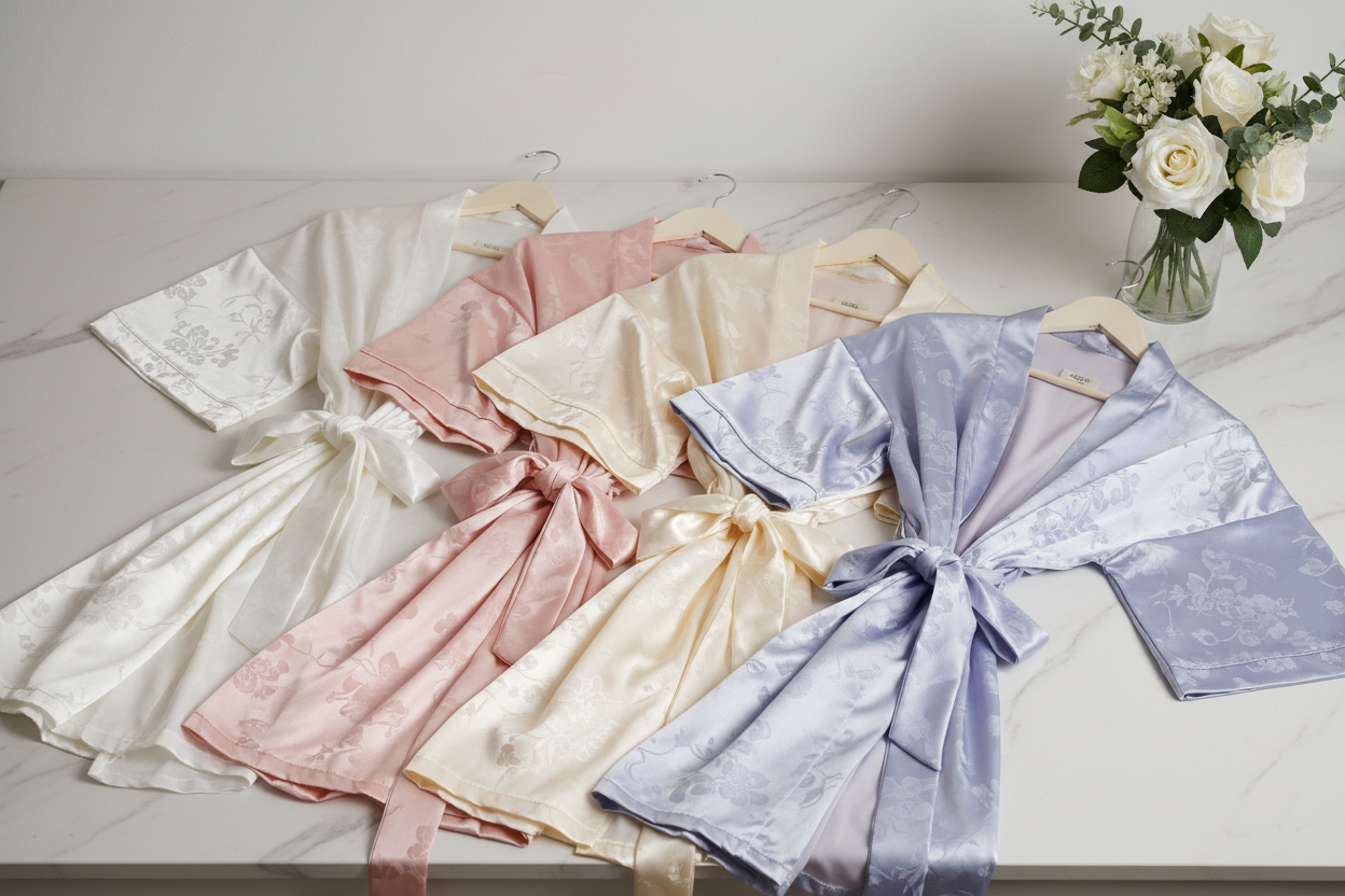 Collection Peignoirs de Mariée - Kimonos multicolores